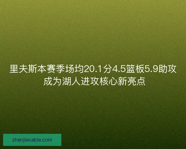 里夫斯本赛季场均20.1分4.5篮板5.9助攻 成为湖人进攻核心新亮点